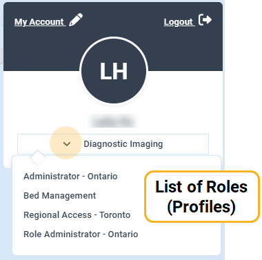 dropdown example of roles